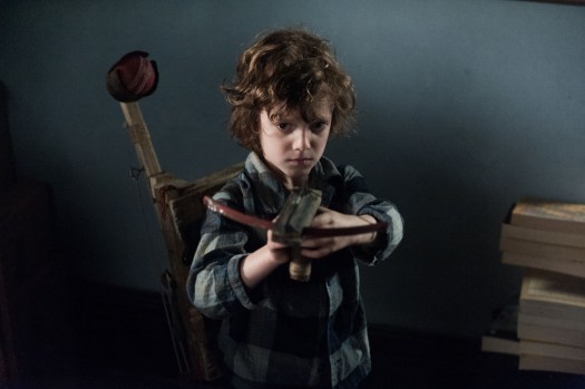 Noah Wiseman as haunted son Samuel in 'The Babadook'